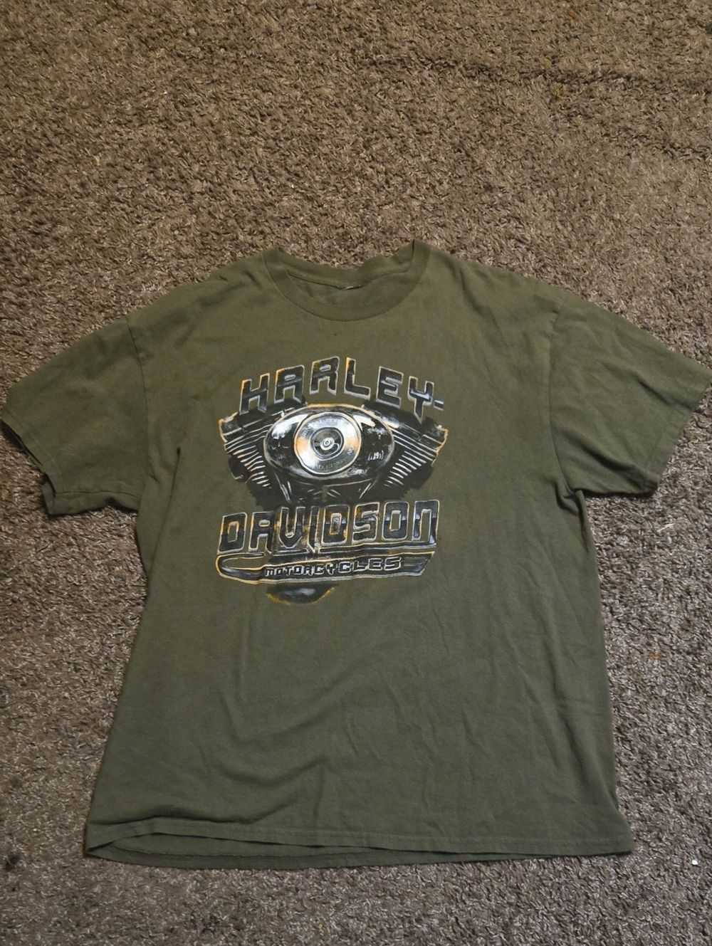 Harley-Davidson Olive Green Short Sleeve Graphic Tee
